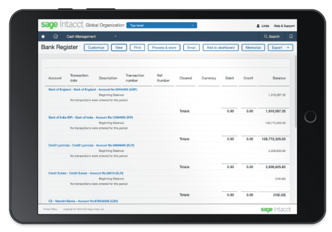 Bank Register