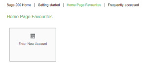 A screen shot of a home page favourites landing page to show users where to locate it.