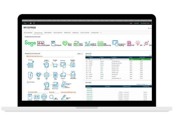 sage x3 manufacturing