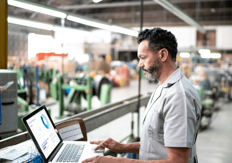 Man Using Laptop