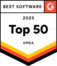 G2 Best Software 2025 EMEA Badge
