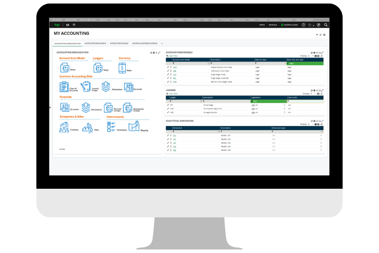 Sage x3 accounting dashboard