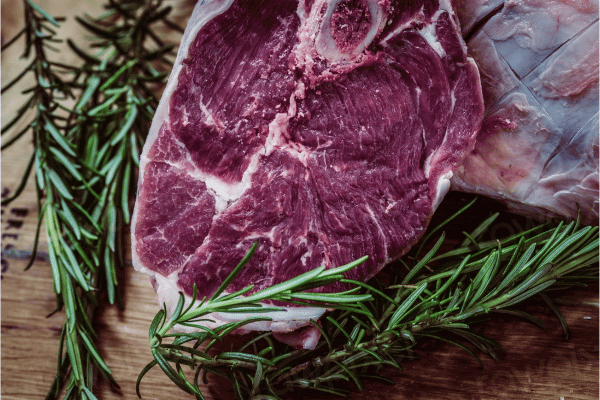 meat in a butchers for e&p catering 